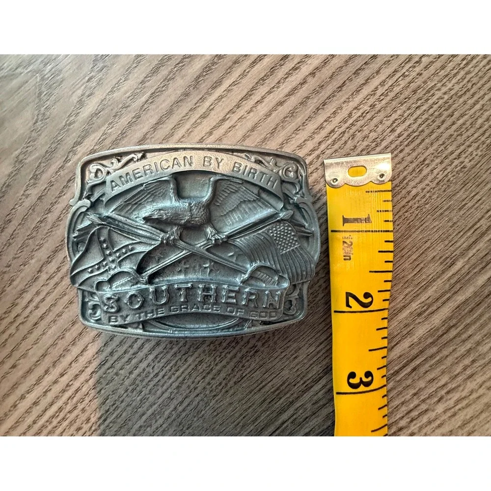 Bergamot Brass Works American By Birth Southern Eagle Belt Buckle  USA